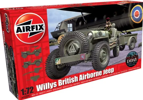 Airfix Willys Jeep, Trailer & 6PDR Gun in 1:72 bouwpakket