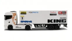 Amewi Mini Scania 730 S met gesloten oplegger 4WD 1:64 RTR Wit