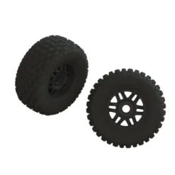 ARRMA dBoots FORTRESS LP Tire Set Glued Black (2) – ARA550110