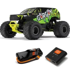 ARRMA 1/10 GORGON 4X2 MEGA 550 Brushed Monster Truck RTR Geel compleet met accu en lader