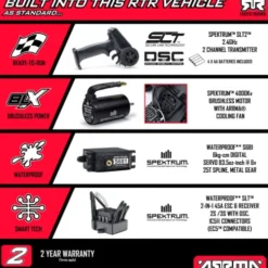 ARRMA 1/10 QUAKE 223S DSC 2WD Brushless Monster Truck RTR Paars (80 km/h)