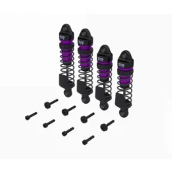 ARRMA Shock Set, Front/Rear Assembled 700 cSt Oil Purple (4Pcs): MINI – ARA-2762