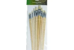 Artino Kunstenaarspenselset – 12 stuks (natuurhout steel) ideaal voor modelbouw