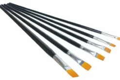 Artino Kunstenaars­penselset – 6 stuks (synthetische platte penselen) ideaal voor modelbouw
