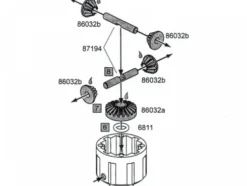 4 BEVEL GEAR DIFFERENTIAL CONVERSION SET – HPI87193