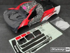 BittyDesign FALCON-X 1/7 Pre-Painted Red body for ARRMA Mojave 6S BLX Pre-cut 1.5mm