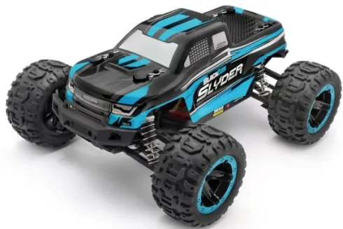 BlackZon Slyder MT 1/16 4WD Elektrische Monstertruck Blauw/Zwart compleet met 800mAh Li-Ion accu en lader – 35 km/h