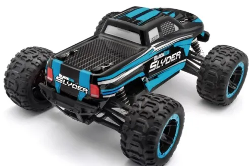 BlackZon Slyder MT 1/16 4WD Elektrische Monstertruck Blauw/Zwart compleet met 800mAh Li-Ion accu en lader – 35 km/h
