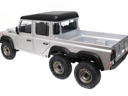 Boom Racing BRX02 6×6 1/10 RC Crawler Kit met D110 6×6 Pick-Up Hard Body