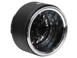 Boom Racing ProBuild™ 2.2″ R01 Mesh Adjustable Offset Aluminum Beadlock Wheels (2) Chrome/Black – BRPB2207CRBK