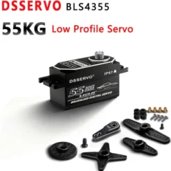 DSSERVO BLS4335 Digital brushless low profile servo 61KG/0.009sec @ 8.4V (voor 1/10 en 1/8 RC auto’s)