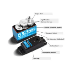DSSERVO DS3245 Digital Coreless standaard formaat waterproof servo 51KG/0.11sec @ 8.4V (voor 1/10 en 1/8 RC auto’s)