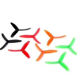 DYS Bullnose Tri-propellers 5040 1xCW 1xCCW – Rood (carbonfiber & nylon)
