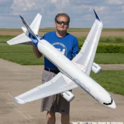 E-Flite Airbus A320neo Twin 64mm EDF BNF Basic with AS3X+ and SAFE Select Base White