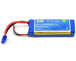 E-flite 11.1V 2200mAh 3S 30C LiPo, 13AWG: EC3 – EFLB22003S30
