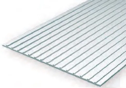 Evergreen Dak met Opstaande Naad – 1mm met groefafstand 2mm