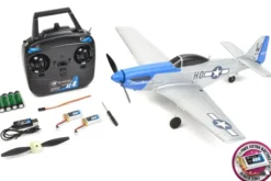 EZ-Wings Mini P-51 Mustang 450mm Vliegtuig RTF met 2x batterij en USB lipo lader (nummer 1 om te beginnen)!
