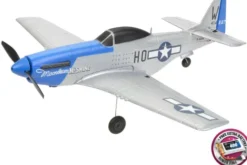 EZ-Wings Mini P-51 Mustang 450mm Vliegtuig RTF met 2x batterij en USB lipo lader (nummer 1 om te beginnen)!