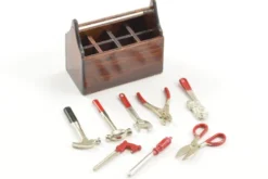 FASTRAX SCALE WOOD TOOL BOX w/CAST METAL TOOLS