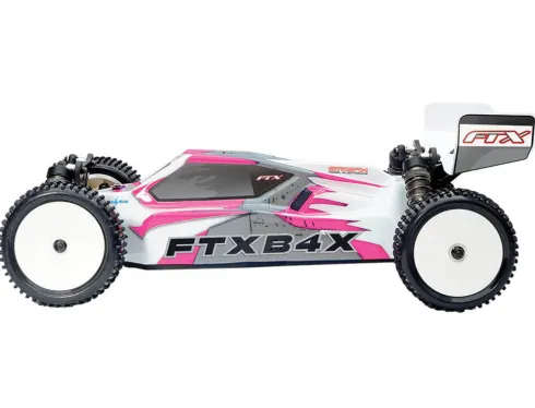 FTX B4X 1/10 4WD 3S Brushless Race Buggy RTR 80 km/h zonder accu en lader – Roze/Zilver