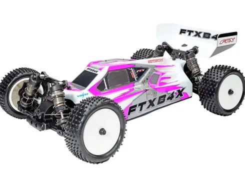 FTX B4X 1/10 4WD 3S Brushless Race Buggy RTR 80 km/h zonder accu en lader – Roze/Zilver