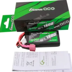 Gens Ace 1500mAh 2S 7.4V 35C LiPo Accu met T-Plug voor BlackZon Smyter MT Turbo 1/12/ MJX RC auto / andere RC modellen