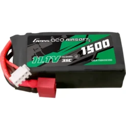 Gens Ace 1500mAh 3S 11.1V 35C LiPo Accu met T-Plug voor BlackZon Smyter MT Turbo 1/12 / MJX RC auto / andere RC modellen