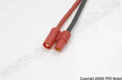 G-Force RC – Connector met kabel – 3.5mm – Goud contacten – Man. connector – 14AWG Siliconen-kabel – 10cm – 1 st