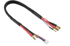 G-Force RC Laad-/balanceer-kabel 4mm Bullit connector 2S – Lader 2S XH connector – 2mm Bullit connector – 14AWG Siliconen-kabel 30cm – 1 st