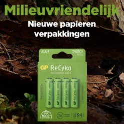 GP AA batterij Oplaadbaar GP NiMH 2600 mAh ReCyko 1,2V 4 stuks