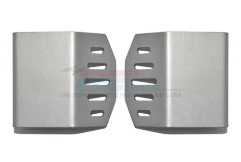 GPM Axial SCX6 Stainless Steel Front & Rear Gearbox Skid Plate 2 pieces