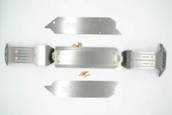 GPM Stainless Steel Skid Plates Front, Center, Rear Chassis 36pc set for Traxxas Maxx 4S