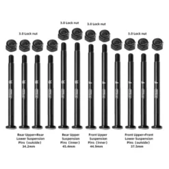 GPM Traxxas Mini Maxx BL-2S 4140 Carbon Steel Front & Rear Suspension Pins TXMM/PIN-BK (Vervanger TRX10740)