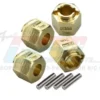 GPM Traxxas TRX-4M Brass  7MM Wheel hex Hub Extenders (+1.5MM)