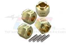 GPM Traxxas TRX-4M Brass  7MM Wheel hex Hub Extenders (+1.5MM)