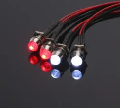 G.T. Power LED verlichting set met aluminium houders – 2 Wit – 2 Rood