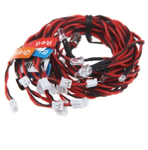 GT Power 12x LED RC Auto / Truck verlichting set – 6 Wit – 2 Rood – 2 Oranje – 2 Blauw