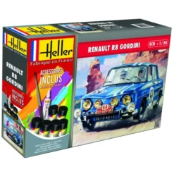 Heller Renault R8 Gordini incl accessoires in 1:24 bouwpakket compleet met lijm en verf
