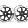 HPI RAYS GRAM LIGHTS 57S-PRO CHROME/GUNMETAL (3mm OS) – 3322