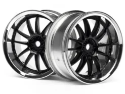 HPI WORK XSA 02C WHEEL 26mm CHROME/BLACK (3mm OFFSET) – 3286