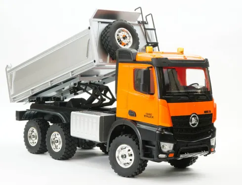 Huina 1/14 Aluminium 14-kanaals Dump Truck 2.4Ghz met geluid en verlichting