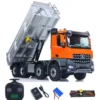 Huina K5701 1/14 Kabolite Metalen Hydraulische Dump Truck 8×8 Metaal 2-Speed Oranje