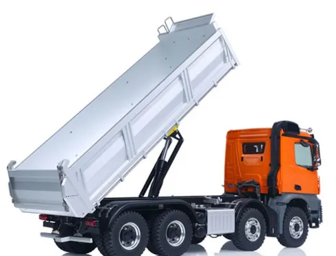 Huina K5701 1/14 Kabolite Metalen Hydraulische Dump Truck 8×8 Metaal 2-Speed Oranje