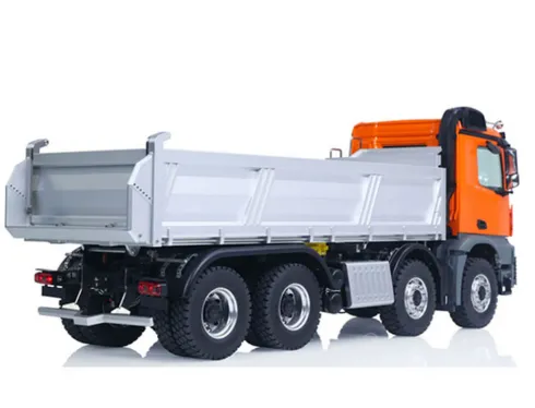 Huina K5701 1/14 Kabolite Metalen Hydraulische Dump Truck 8×8 Metaal 2-Speed Oranje