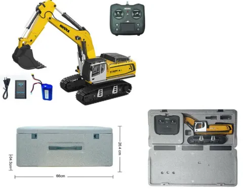 HUINA RC 1/14 Volledig Metalen Excavator 23-kanaals RTR (Versie 2024)