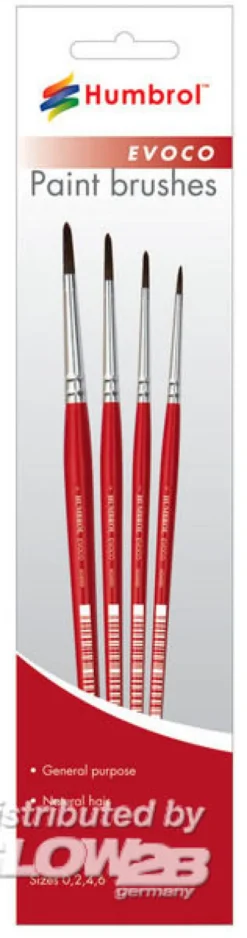 Humbrol Evoco Pinsel-Set (0, 2, 4 & 6)