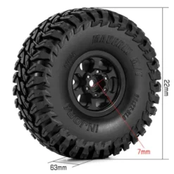 INJORA 1.0″ Brass Velgen Set – Negatieve Offset -4,7 mm, voor 1/18 en 1/24 RC Crawlers