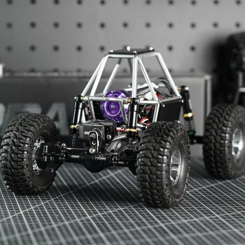 INJORA LS 55mm Aluminium Oliegevulde Schokdempers voor Traxxas 1/18 TRX-4M Zwart