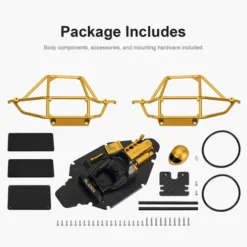 INJORA Moonbit Nylon Tube Buggy Body Kit voor 1/18 TRX-4M Goud