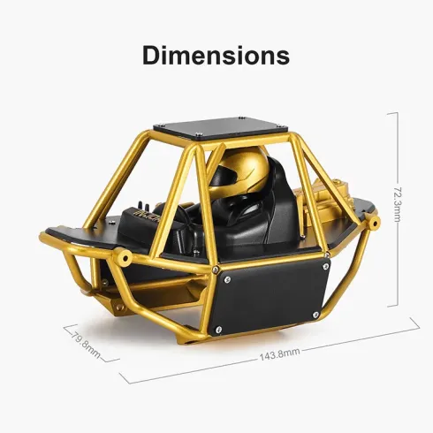 INJORA Moonbit Nylon Tube Buggy Body Kit voor 1/18 TRX-4M Goud